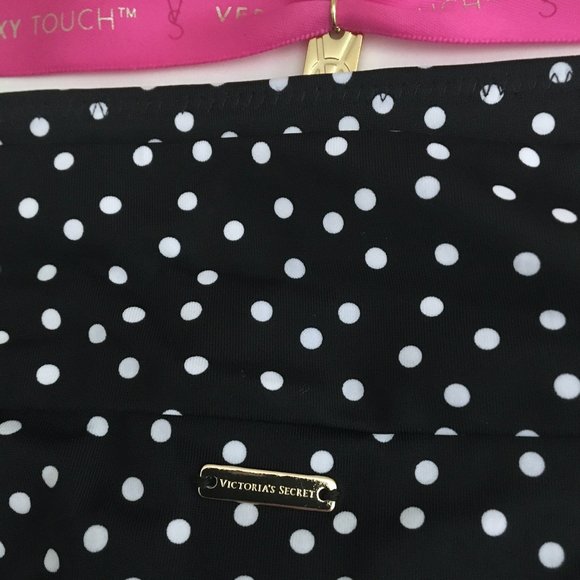 VS Polka Dot Swimsuit Swim Bottom S Brazilian Cheeky Black NWT - Picture 5 of 10